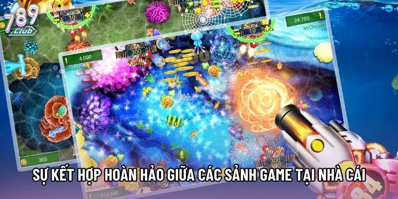 Sự kết hợp hoàn hảo giữa các sảnh game tại nhà cái